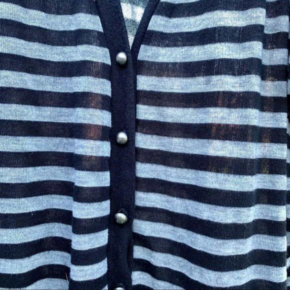 🌟 Bobeau Nordstrom Striped Cardigan Dolman Sleeves Size M - Picture 6 of 6